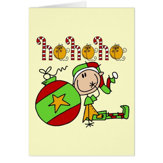 Ho Ho Ho Holiday Elf Cards (Front)