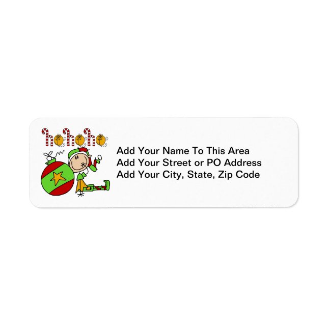 Ho Ho Ho Holiday Elf Label (Front)
