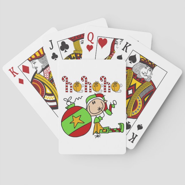 Ho Ho Ho Holiday Elf Poker Cards (Back)