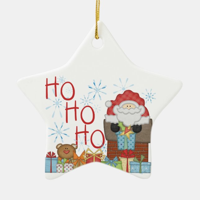 Ho Ho Ho Holiday Keepsake Ornament (Front)