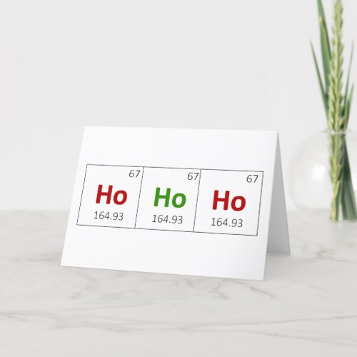 Ho Ho Ho Holiday Periodic Table Greeting Card