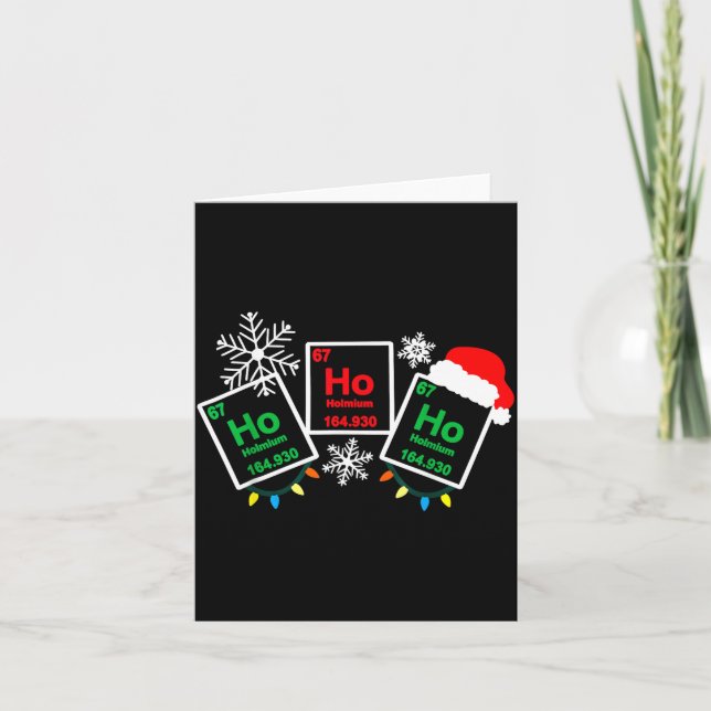 Ho Ho Ho Holmium Chemistry Element 67 Periodic Tab Card (Front)