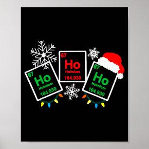 Ho Ho Ho Holmium Chemistry Element 67 Periodic Tab Poster
