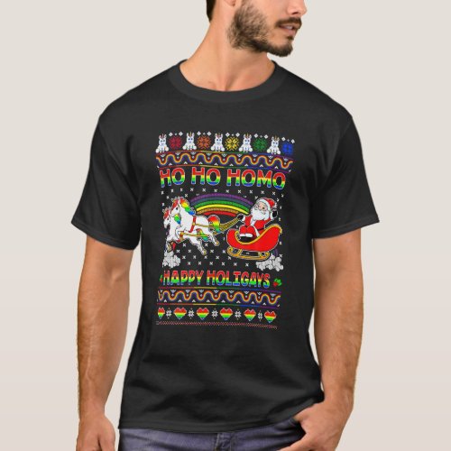 Ho Ho Ho Homo Happy Holigays Ugly Sweater
