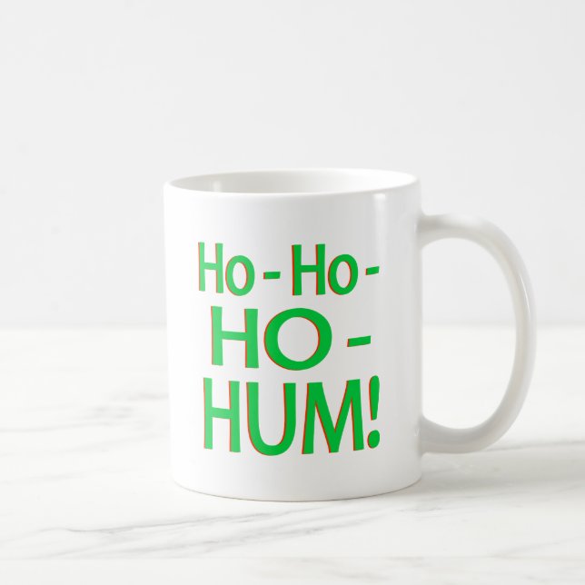 "Ho-Ho-Ho-Hum" Green Logo Coffee Mug (Right)