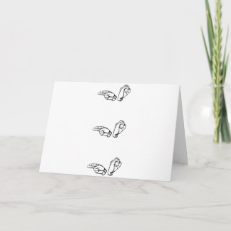 Ho Ho Ho in Sign language Holiday Card