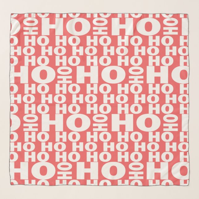 Ho Ho Ho Jokes Pattern Santa Saying Ho Ho Ho Chris Scarf (Front)