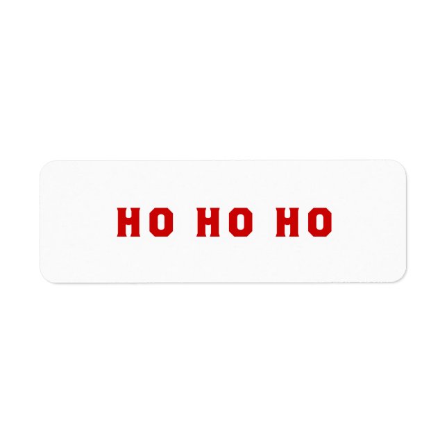 HO HO HO LABEL (Front)