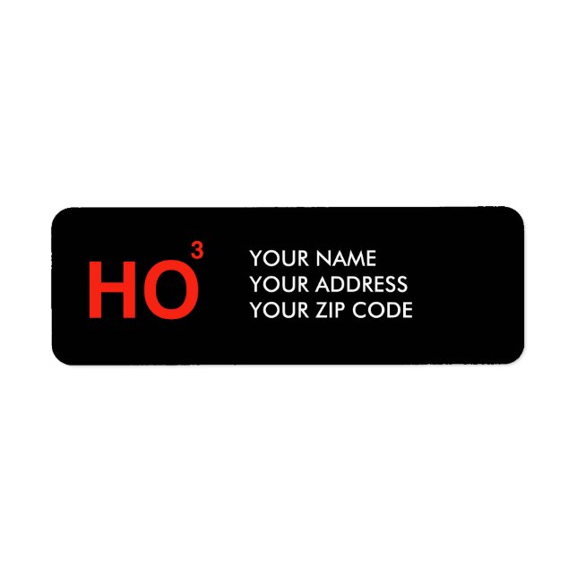 HO HO HO LABEL (Front)