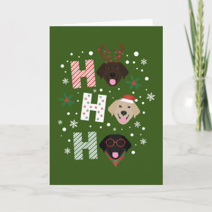 Ho Ho Ho Labrador Retriever Merry Christmas Card