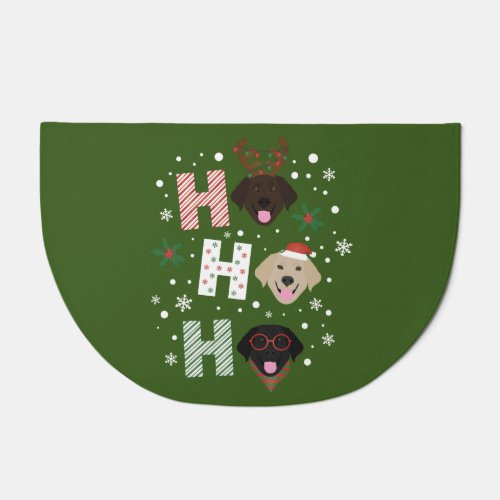 Ho Ho Ho Labrador Retriever Merry Christmas Doormat