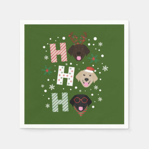 Ho Ho Ho Labrador Retriever Merry Christmas Napkins