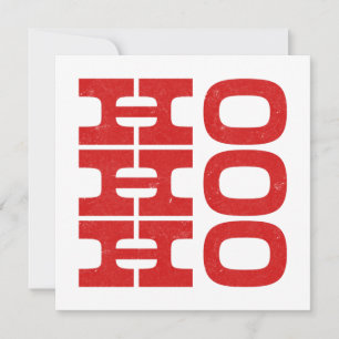 Ho Ho Ho (letterpress style) Holiday Card