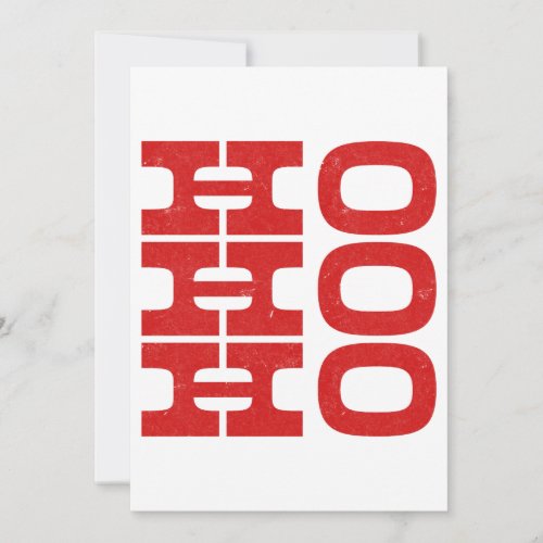 Ho Ho Ho letterpress style Holiday Card