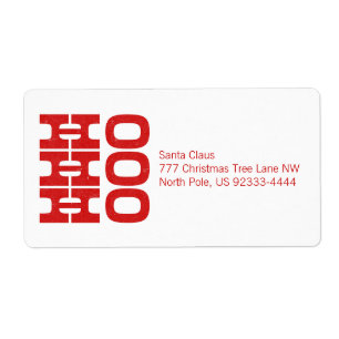 Ho Ho Ho (letterpress style) Label