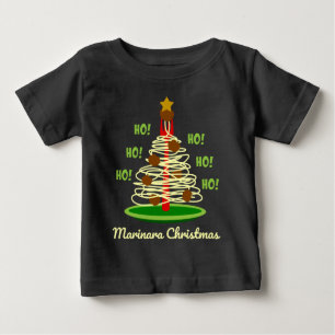 Ho! Ho! Ho! Marinara Christmas Pasta Tree Baby T-Shirt