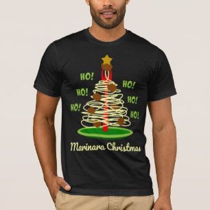 Ho! Ho! Ho! Marinara Christmas Pasta Tree T-Shirt