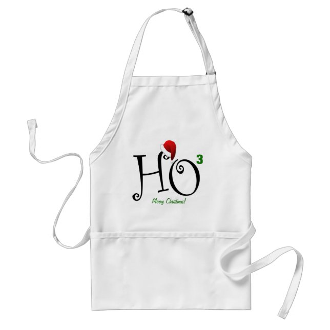 Ho Ho Ho Merry Christmas! Adult Apron (Front)