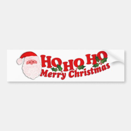 Ho Ho Ho Merry Christmas car bumper sticker