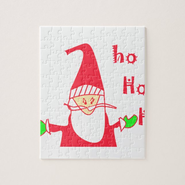 Ho Ho Ho Merry Christmas From Santa.png Jigsaw Puzzle (Vertical)