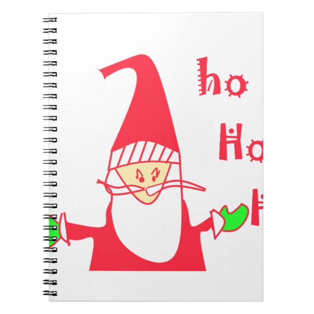 Ho Ho Ho Merry Christmas From Santa.png Notebook (Front)