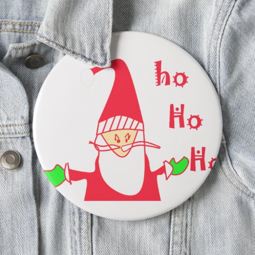 Ho Ho Ho Merry Christmas From Santapng Pinback Button