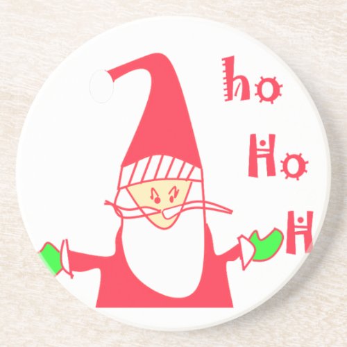 Ho Ho Ho Merry Christmas From Santapng Sandstone Coaster
