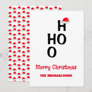 Ho Ho Ho: Merry Christmas Holiday Card