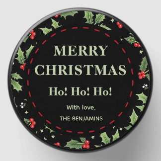 Ho! Ho! Ho! Merry Christmas Holly Berries Holiday Mini Candle Favors