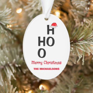 Ho Ho Ho: Merry Christmas Ornament