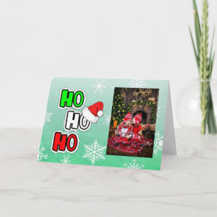 Ho HO HO Merry Christmas Personalized Custom Card