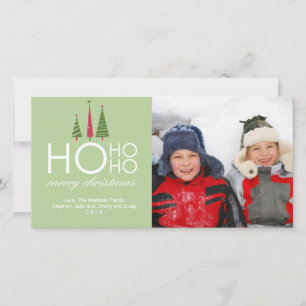 Ho Ho Ho Merry Christmas Photo Card
