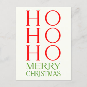 Ho Ho Ho Merry Christmas Postcard