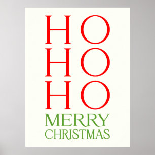 Ho Ho Ho Merry Christmas Poster