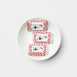 Ho Ho Ho Merry Christmas Santa Cute Snowman Hershey's Miniatures