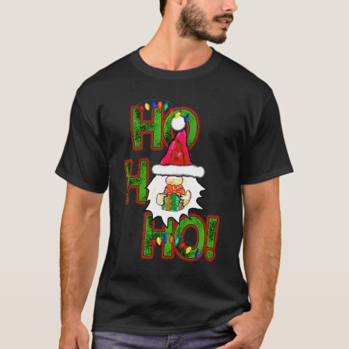 HoHo Ho Merry Christmas Santa Gnome T_Shirt