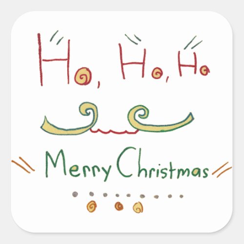 HO HO HO Merry Christmas Sticker