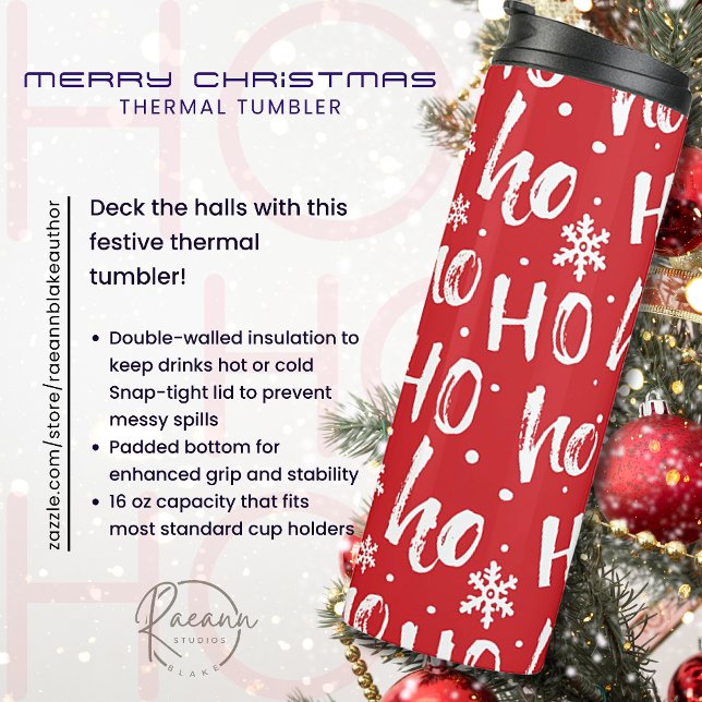 Ho-Ho-Ho Merry Christmas Thermal Tumbler (Creator Uploaded)