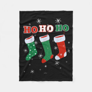 Ho-ho-ho Merry Christmas Tree Xmas Family Christma Fleece Blanket