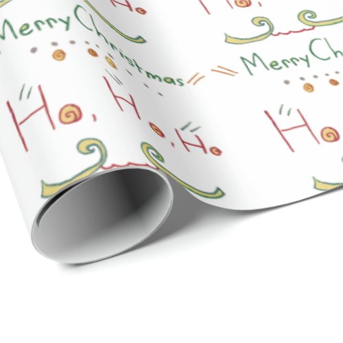 HO HO HO Merry Christmas Wrapping Paper