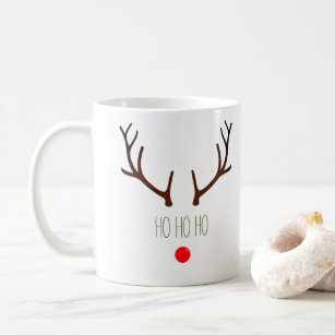 Ho-Ho-Ho Reindeer Mug, Christmas Cups