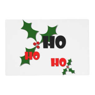 Ho Ho Ho Mistletoe Laminated Placemat