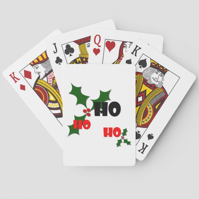 Ho Ho Ho Mistletoe Playing Cards (Back)