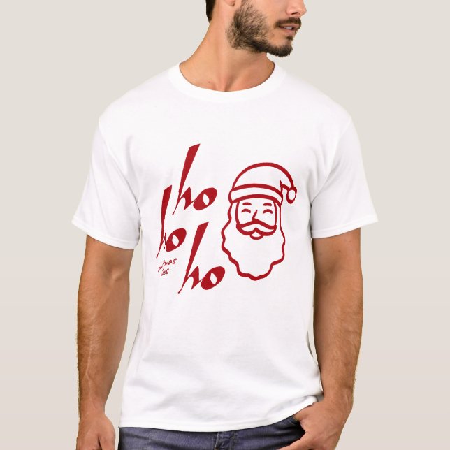 Ho Ho Ho Modern Minimalist T-Shirt (Front)