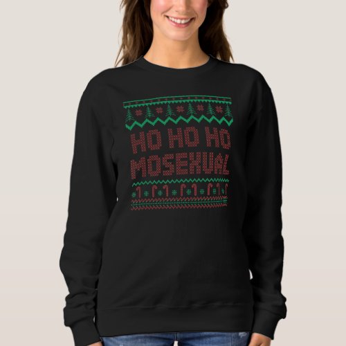 Ho Ho Ho Mosexual Gay Pride Ugly Christmas Tree Lg Sweatshirt Ho Ho Ho Mosexual Gay Pride Ugly Christmas Tree Lg Sweatshirt
