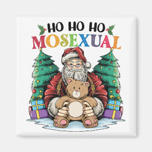 Ho Ho Ho Mosexual Gay Santa LGBTQ Gay Christmas Magnet