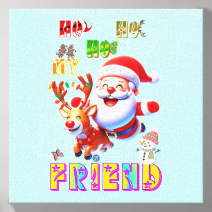 Ho Ho Ho My Dear Friend Canvas Photo Tile