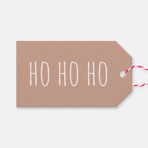 Ho Ho Ho Pale pink blush cute Christmas Holidays  Gift Tags