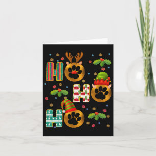 Ho Ho Ho Paw Christmas Veterinary Technician Xmas Card