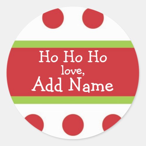Ho Ho Ho Personalized Christmas Sticker